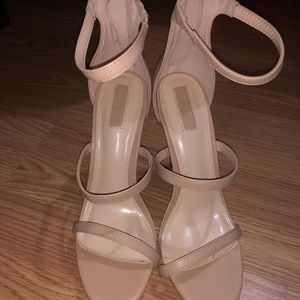 F21 Cream Strappy Stilettos